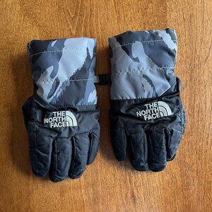 The North Face gray camo gloves S